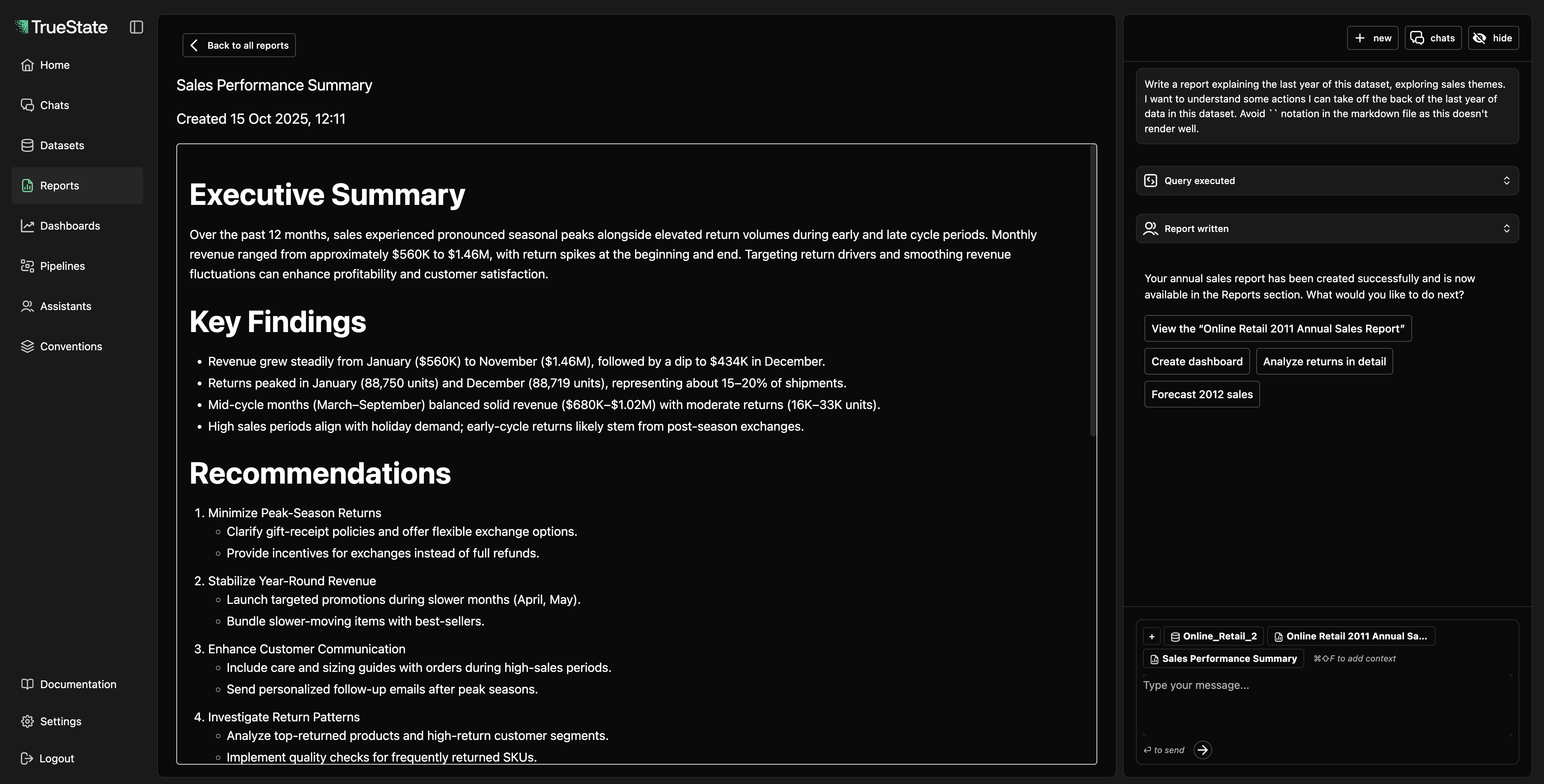 On-demand data analysis